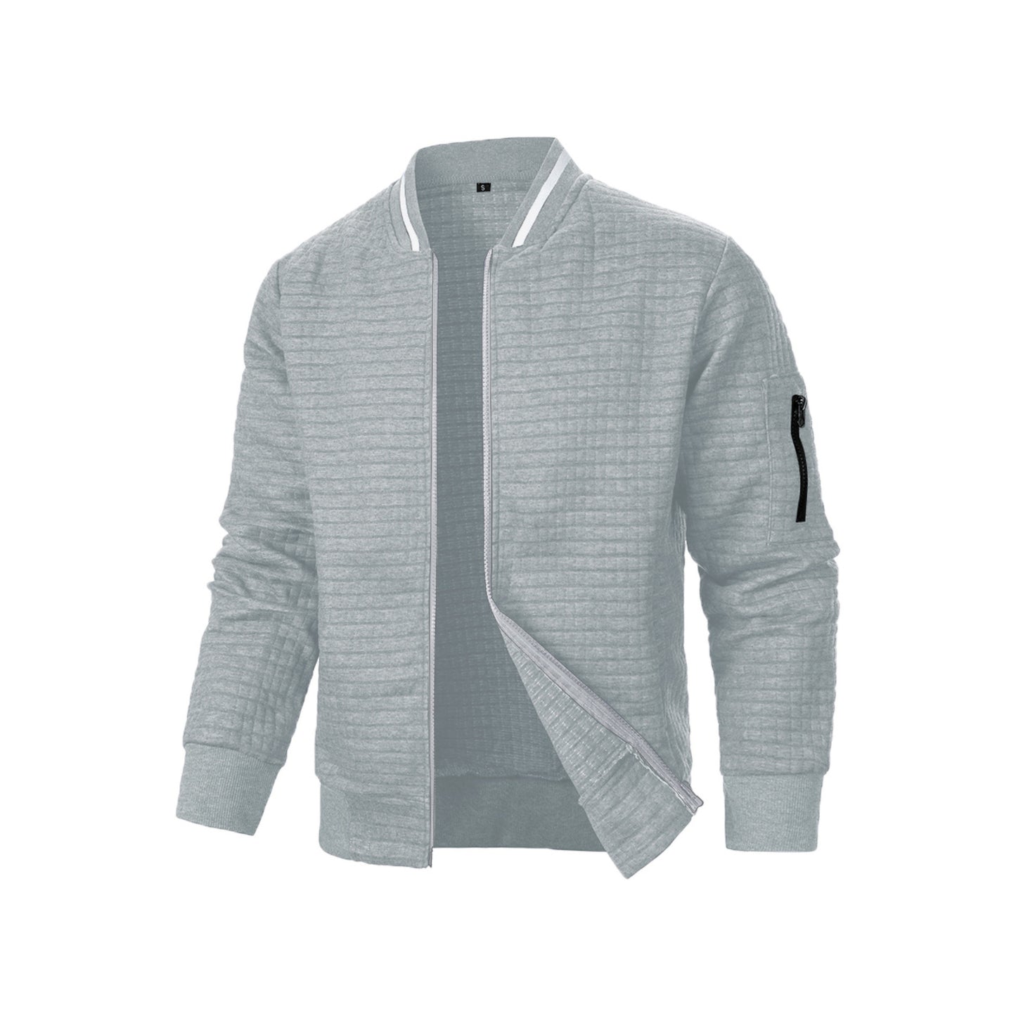 Men's Zip-up Stand Collar Sweatshirt Jacket