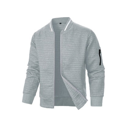 Men's Zip-up Stand Collar Sweatshirt Jacket