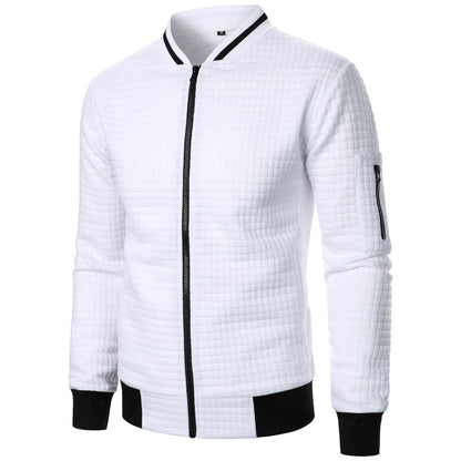 Men's Zip-up Stand Collar Sweatshirt Jacket