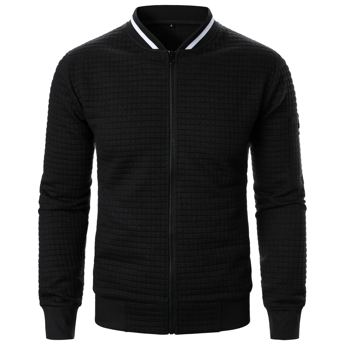 Men's Zip-up Stand Collar Sweatshirt Jacket