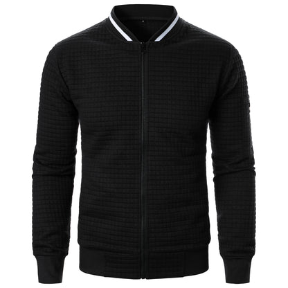 Men's Zip-up Stand Collar Sweatshirt Jacket